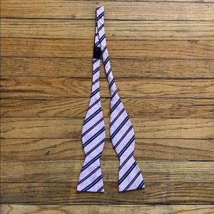 Pink and blue striped bowtie